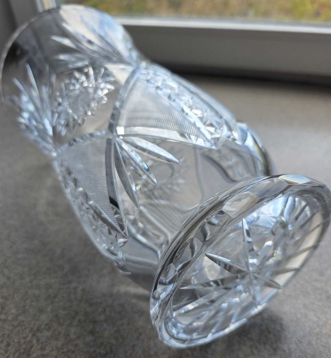 Kryształ z PRL-u Wazon Duży Wysoki Vintage