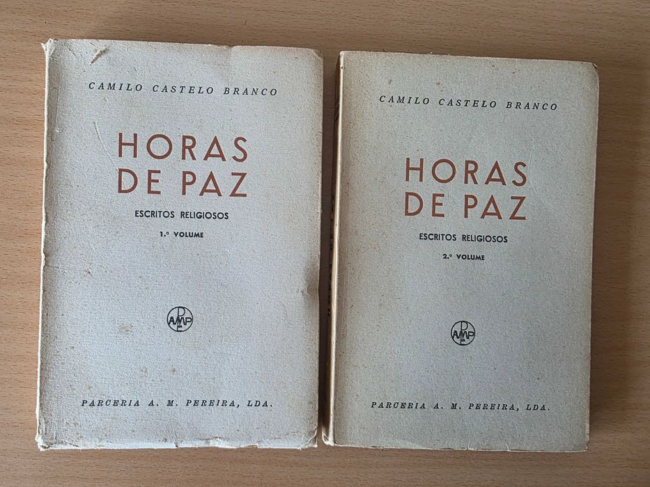 2 volumes de "Horas de Paz" de Camilo Castelo Branco