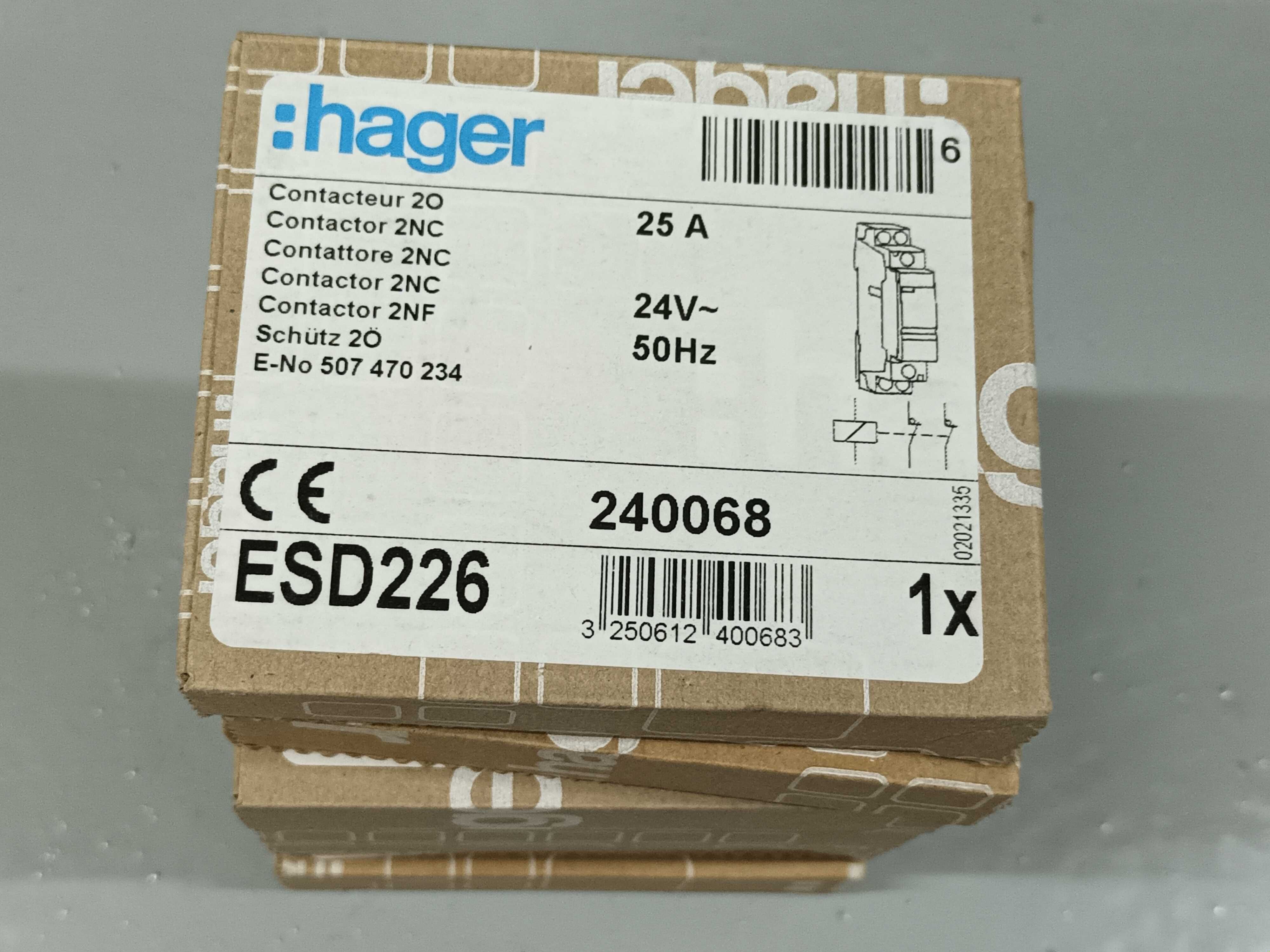 Contactor Hager ESD226 / ESC226 / ESD241 / ESC425 / ESD426