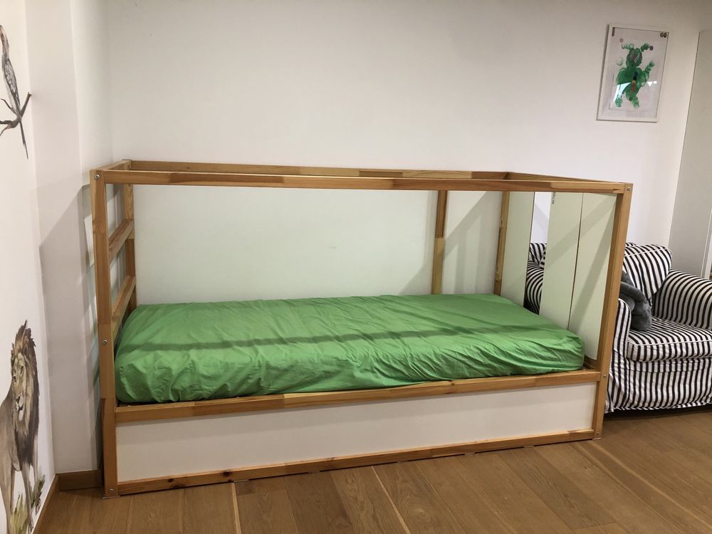 Ikea kura dwustronne łóżko 90x200 piętrowe