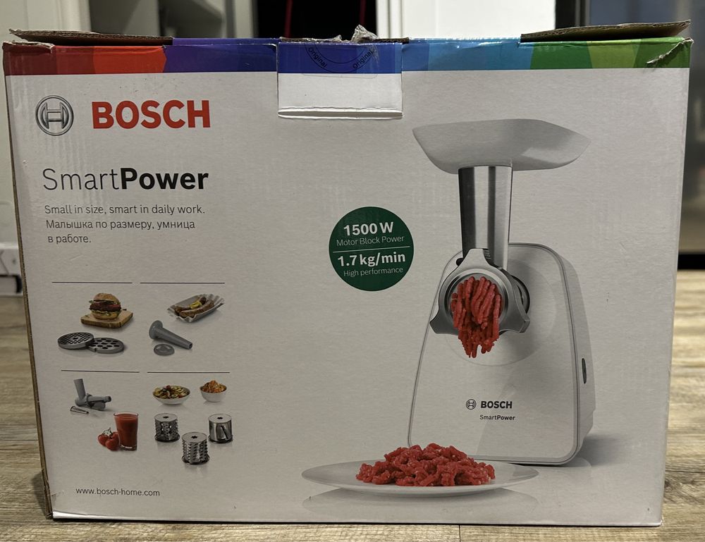 Мясорубка bosch smart power 1500w