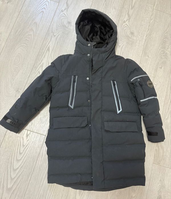 Довга зимова куртка, пальто, пуховик NEXT на хлопчика 128+