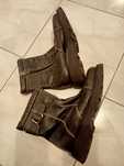 Buty 35 czarne zimowe, jak motocyklowe, nieużywane, fajne