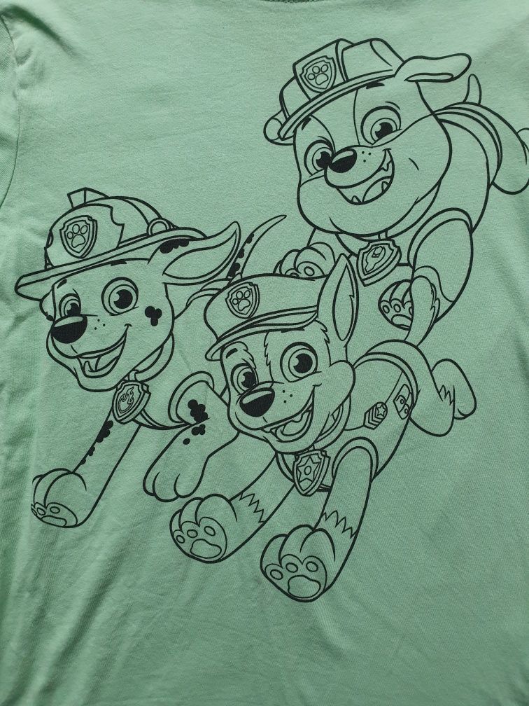 tshirt h&m 122/128 psi patrol paw patrol chase bluzka koszulka