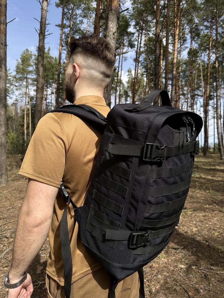 Рюкзак-Чорний(Black)-РБІ-Спортивний-Міський-Похідний-Molle-Cordura1000