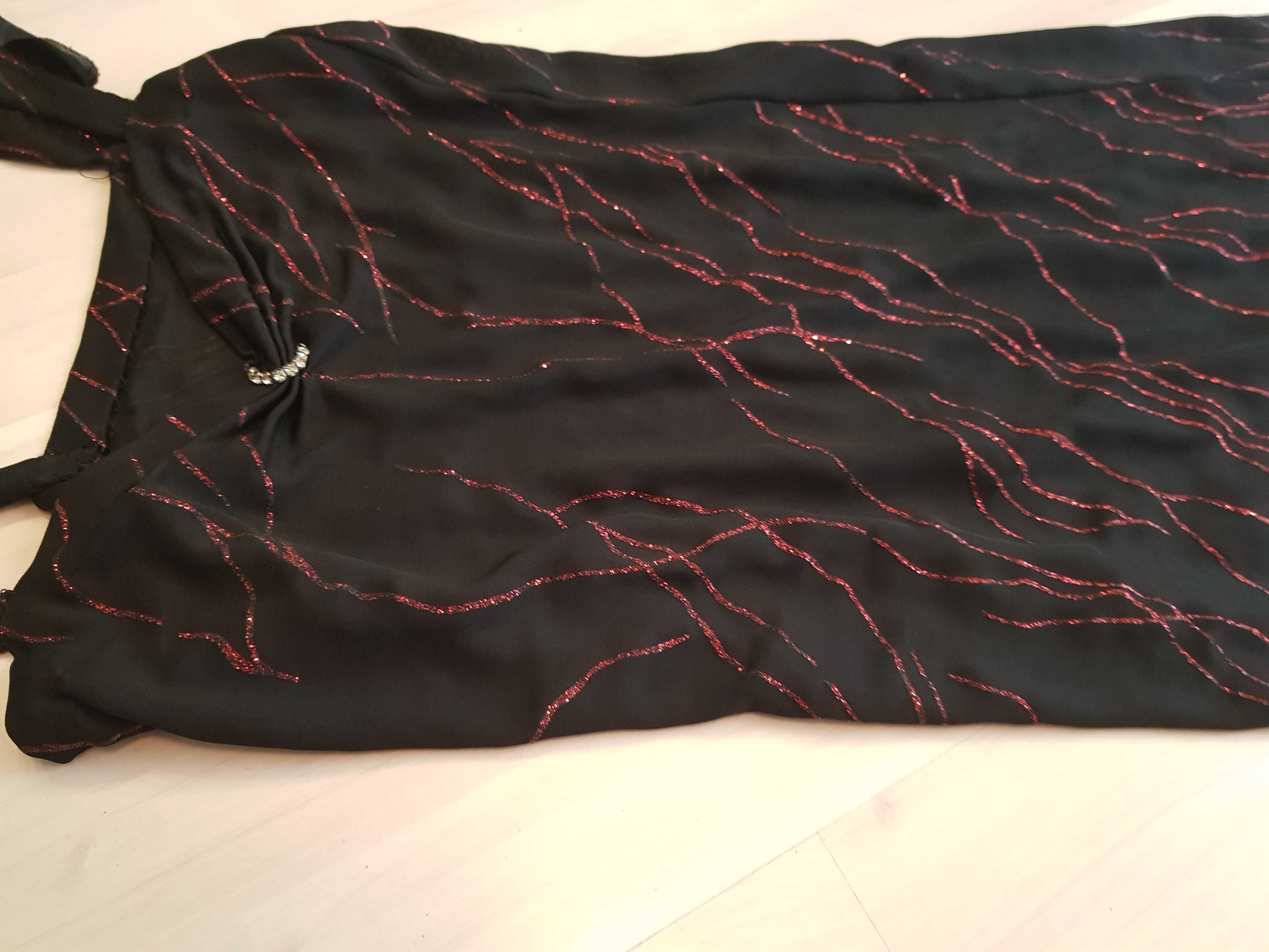 S strój dama dworu mała czarna halloween czarownica lata 20 nr 975