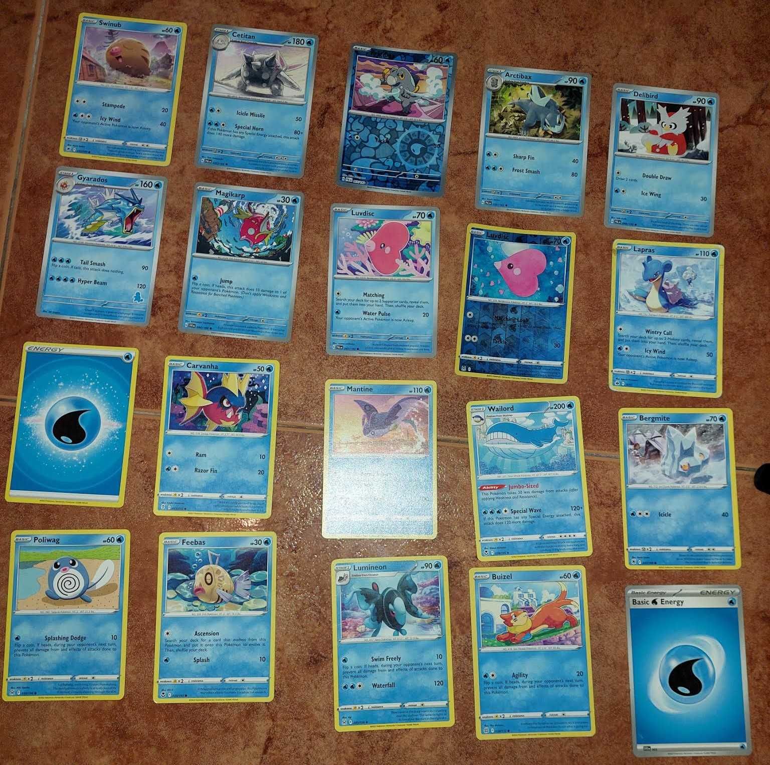 Vendo 205 Cartas pokemon