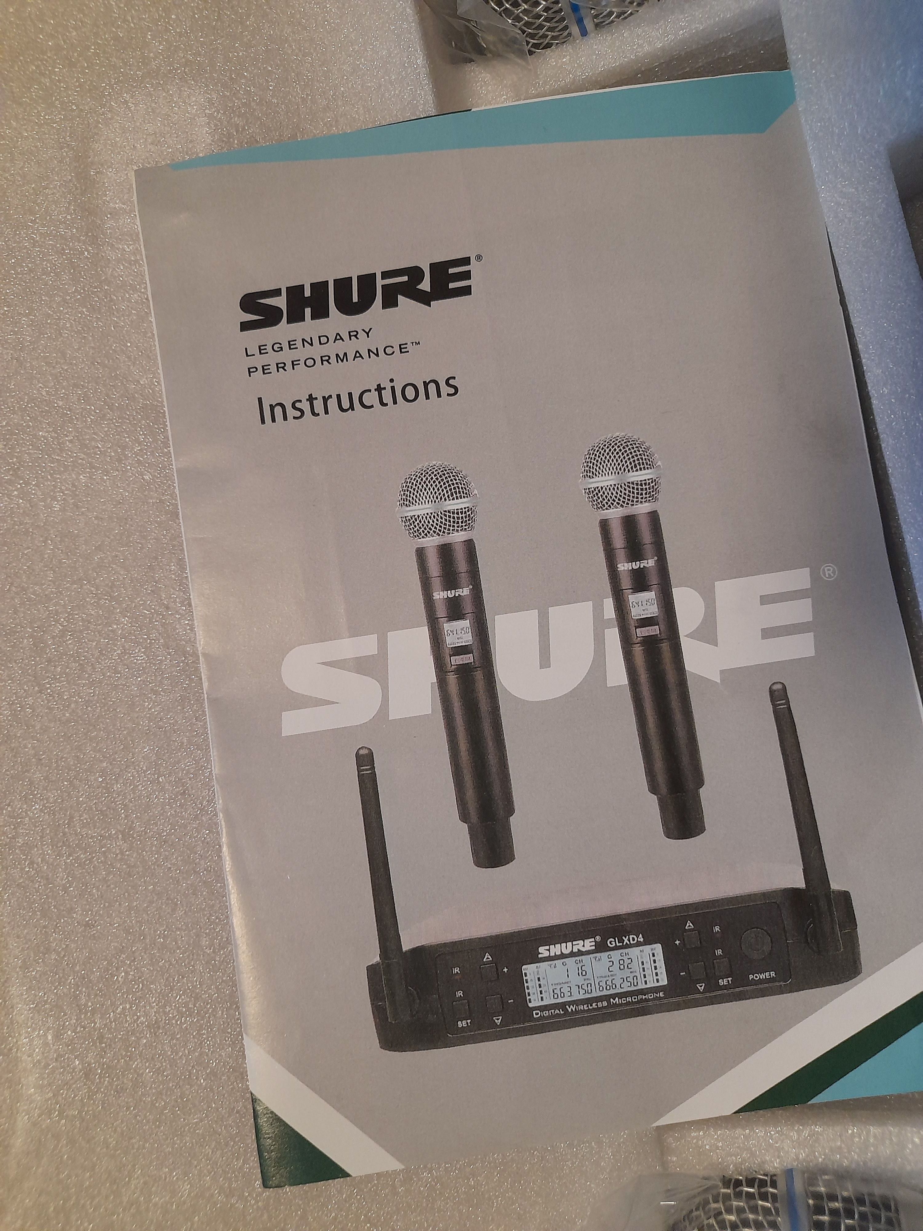 GLXD4 BETA58A Shure podwójny system mikrofonów bezprzewodowych