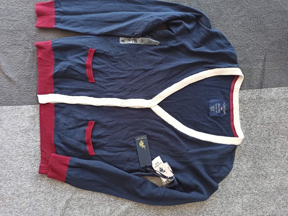 Nowy oryginalny rozpinany sweter U.S.Polo z usa. Rozm XL