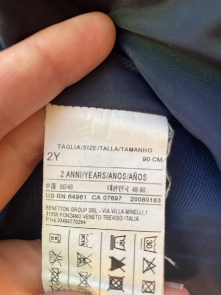 Осіння куртка benetton 2 роки 90см