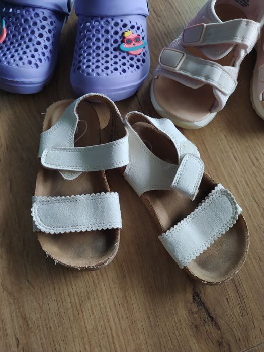 Sandały H&M, sandałki 24 zestaw crocsy
