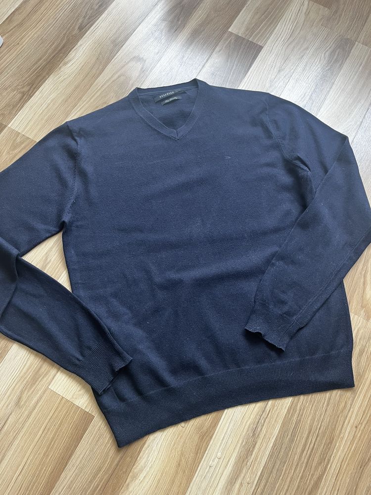 Granatowy sweter meski Reserved