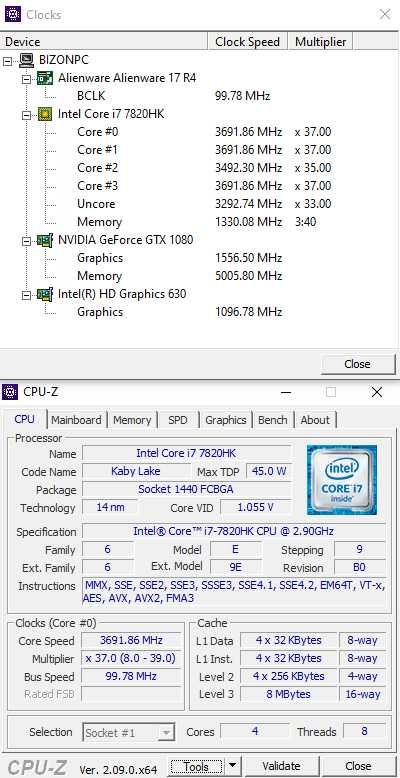 Dell Alienware R4 17, 1080GTX i7-7820HK 32gb RAM DDR4