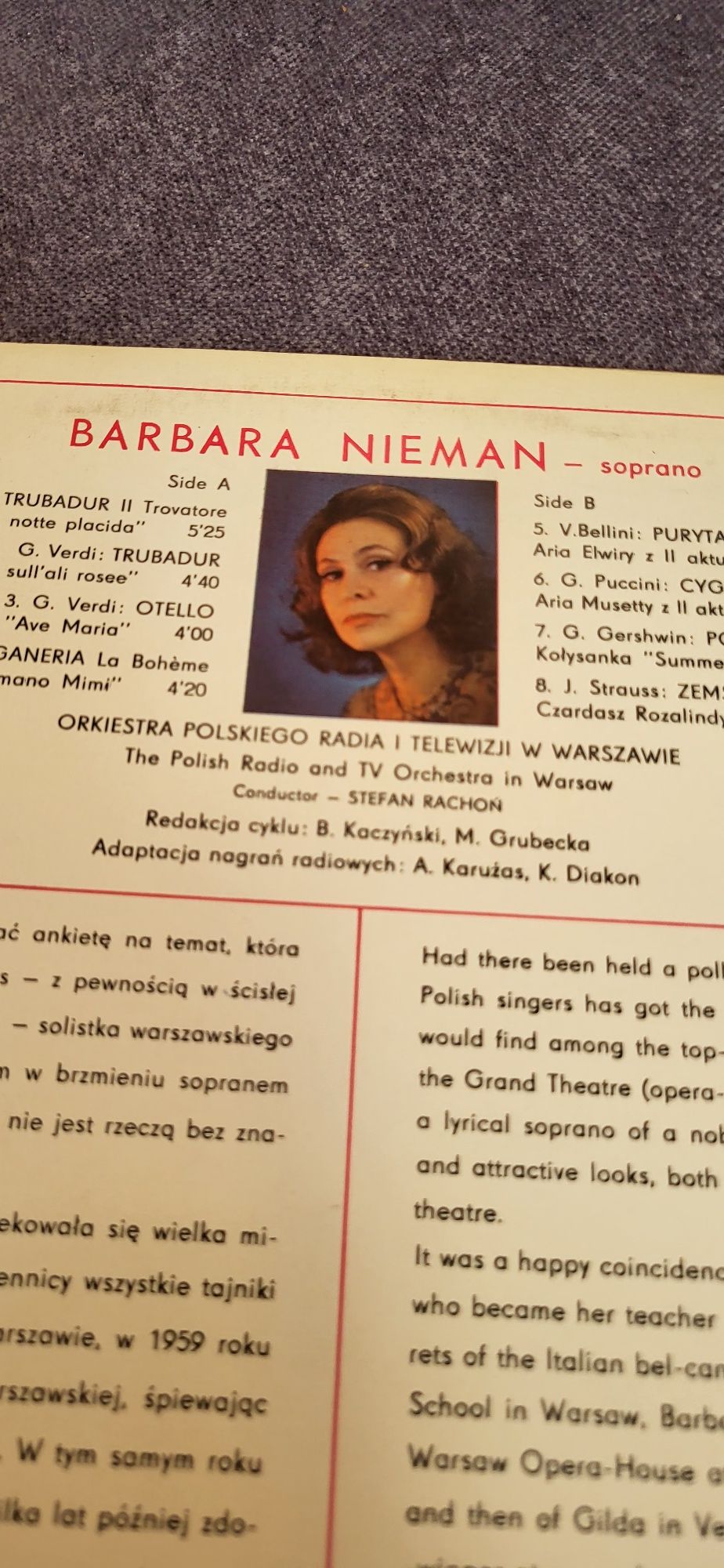 Płyta winylowa Barbara Nieman SX 1527