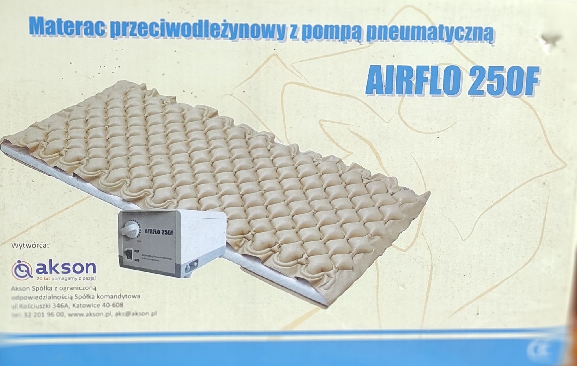 Materac PRZECIWODLEŻYNOWY+ 2 pompy pneumatyczne! Stan IDEALNY!!!
