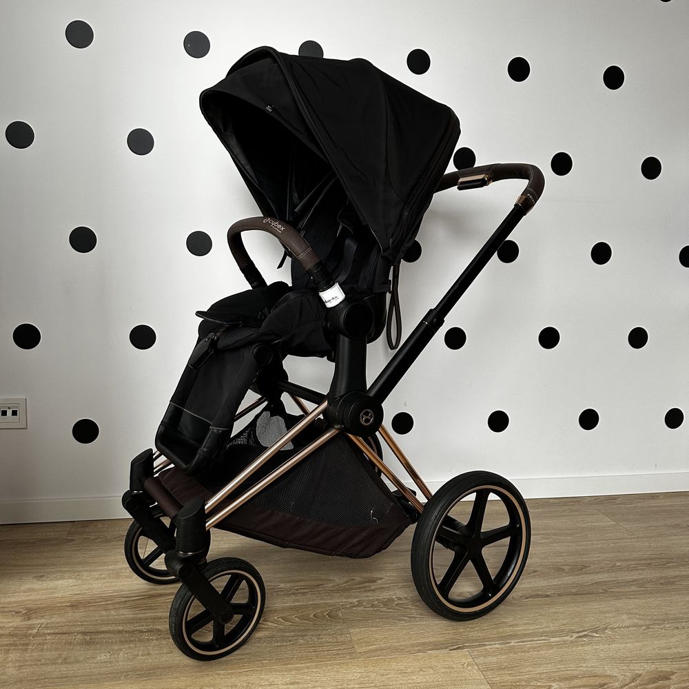 Wózek Spacerówka Cybex Priam 2.0 Rose Gold + Deep Black tapicerka TOP