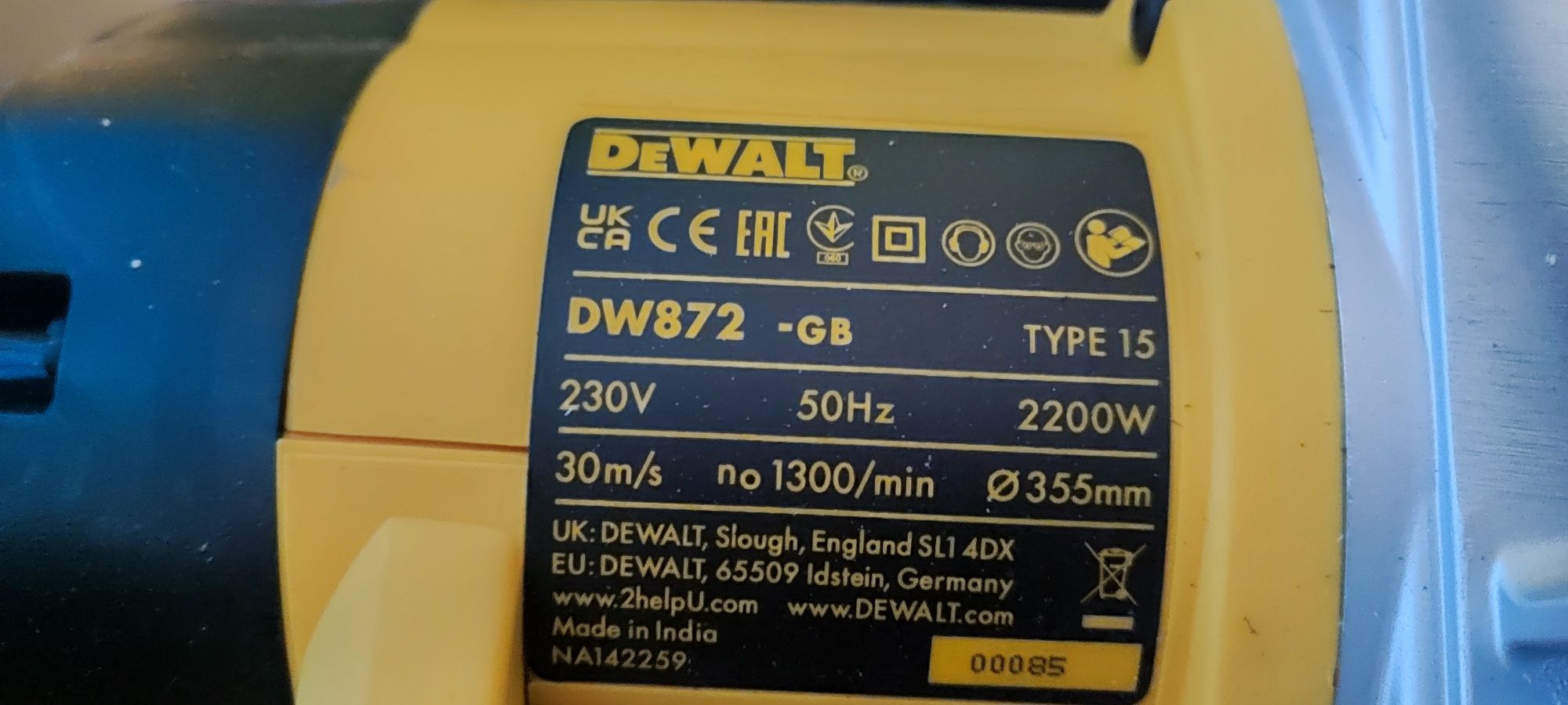 DEWALT DW872 пила ОРИГІНАЛ з Англії