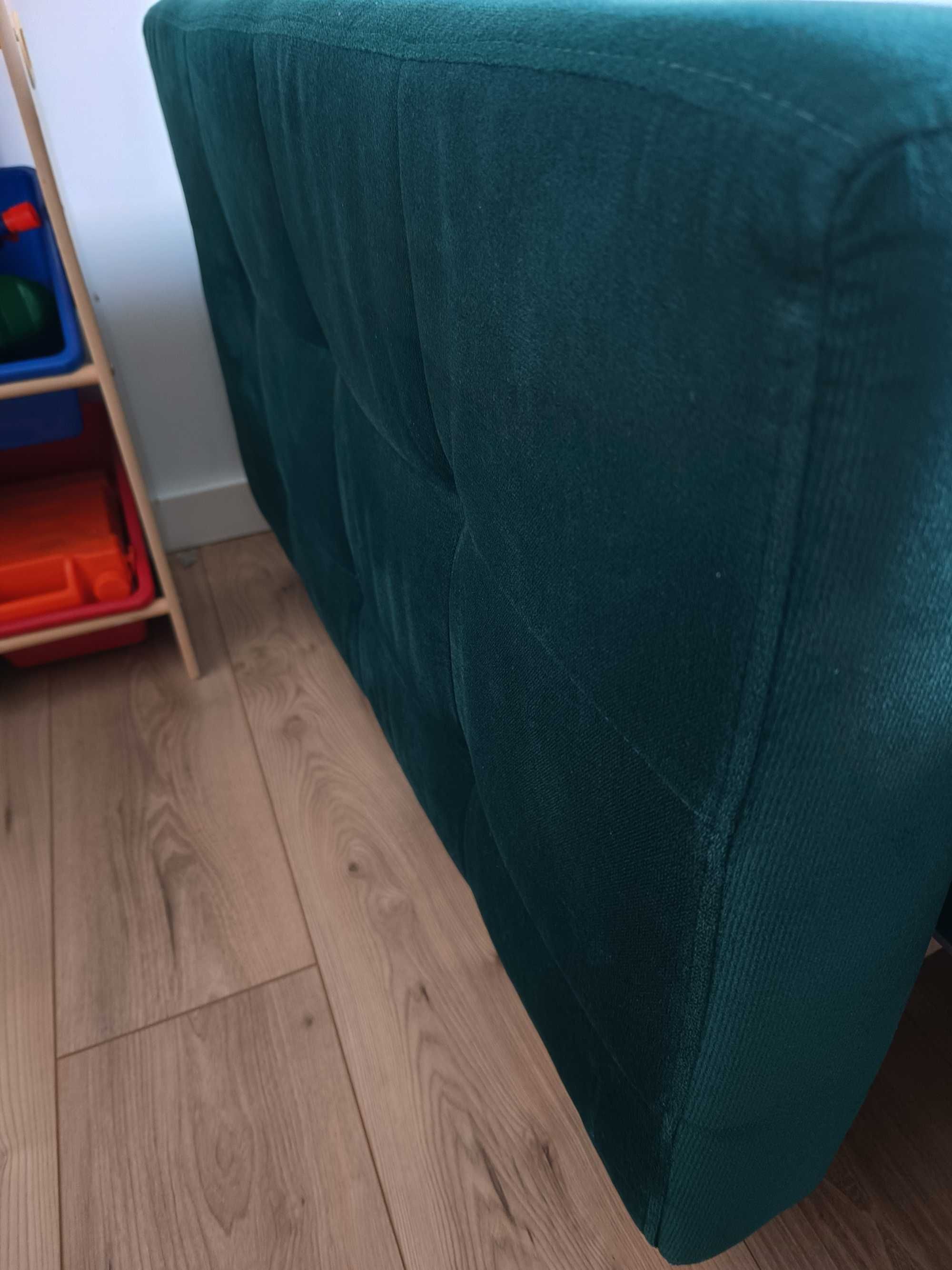 Sofa rozkładana butelkowa zieleń
