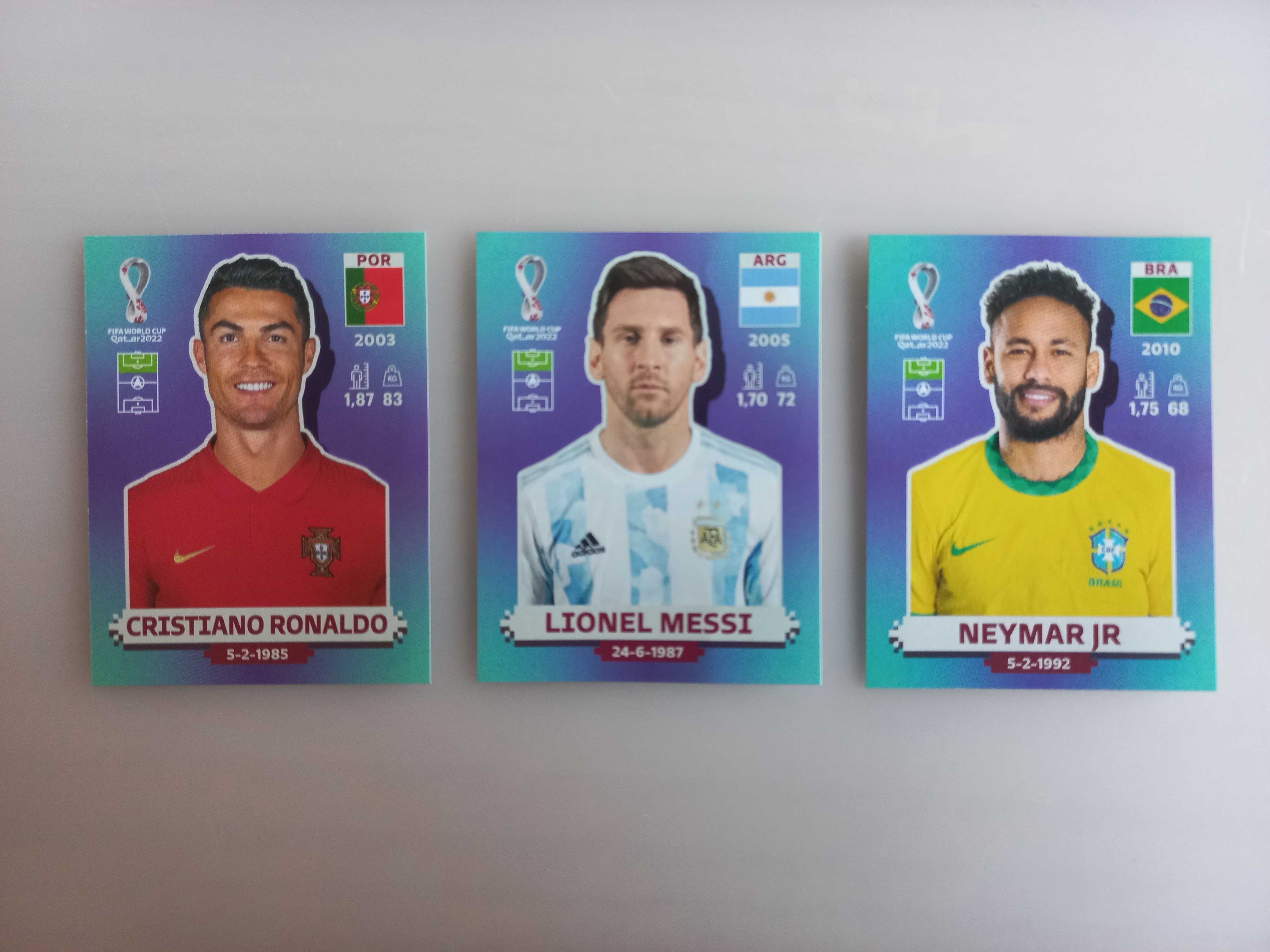 Cromos Panini Qatar 2022 . Cristiano Ronaldo + Neymar