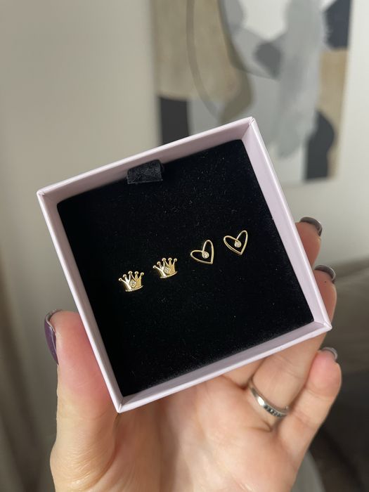 Сережки, пусети, золото