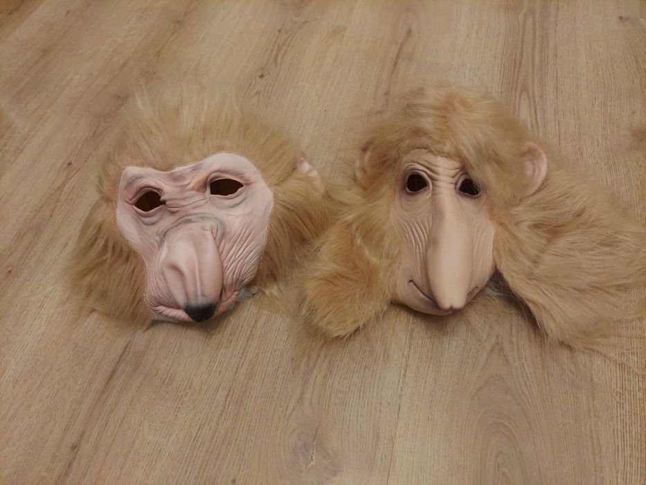 Lateksowe maski Janusza x2 przebranie na halloween