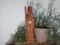 Figurka drewniana LAO TZU drzewo egzotyczne rękodzieło