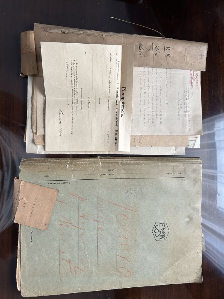 Przedwojenne akta sprawy teczki adwokackie 1932 Posen Leszno Lessa