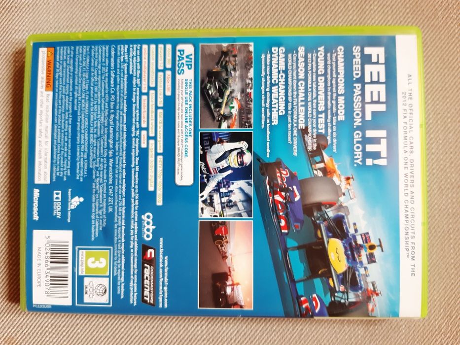 Gra Formuła 1 F1 2012 na konsolę xbox 360