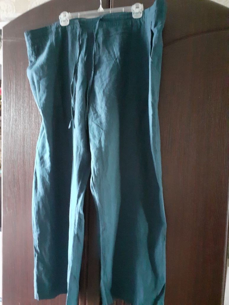 Отличные,легкие, льняные брюки! Размер 66-70!6XL!