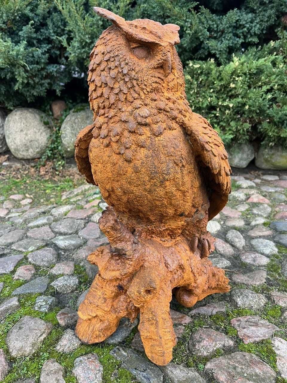 Potężny 43 kg odlew żeliwnej sowy