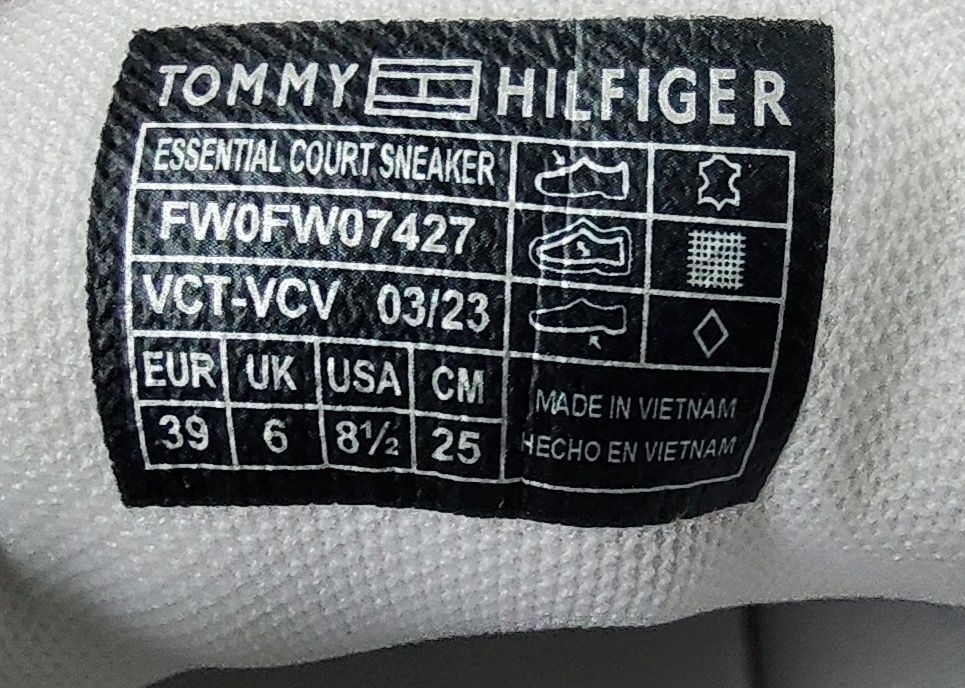 Кожаные 25см кроссовки кеды Tommy Hilfiger оригинал