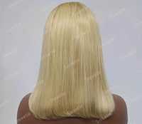 Peruka naturalne włosy remy bob blond