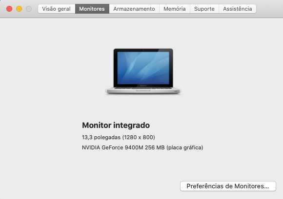 Portátil MacBook Pro 13-polgadas com Catalina