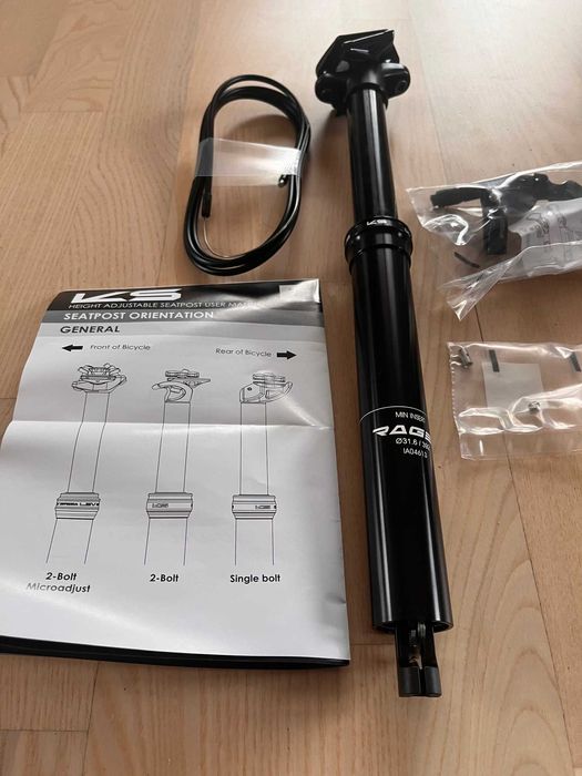 Sztyca KS Rage 31.6 skok 125 wspornik siodla myk manetka transfer yoke