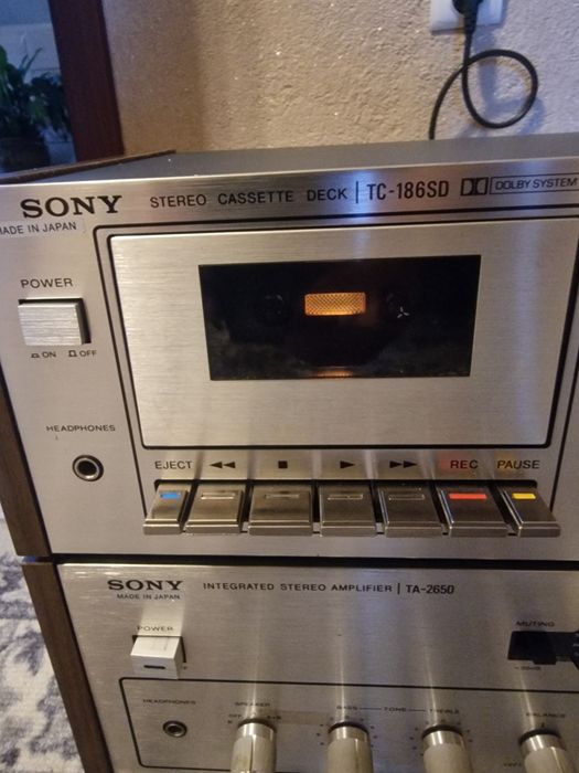 Zestaw Sony wzmacniacz i magnetofon