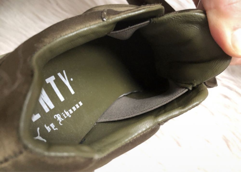 Puma Fenty X Rihanna bow sneaker womens Olive Branch 38