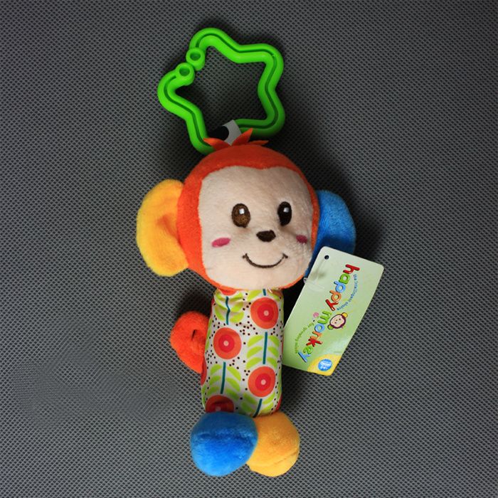 Zawieszka grzechotka do wózka słonik małpka