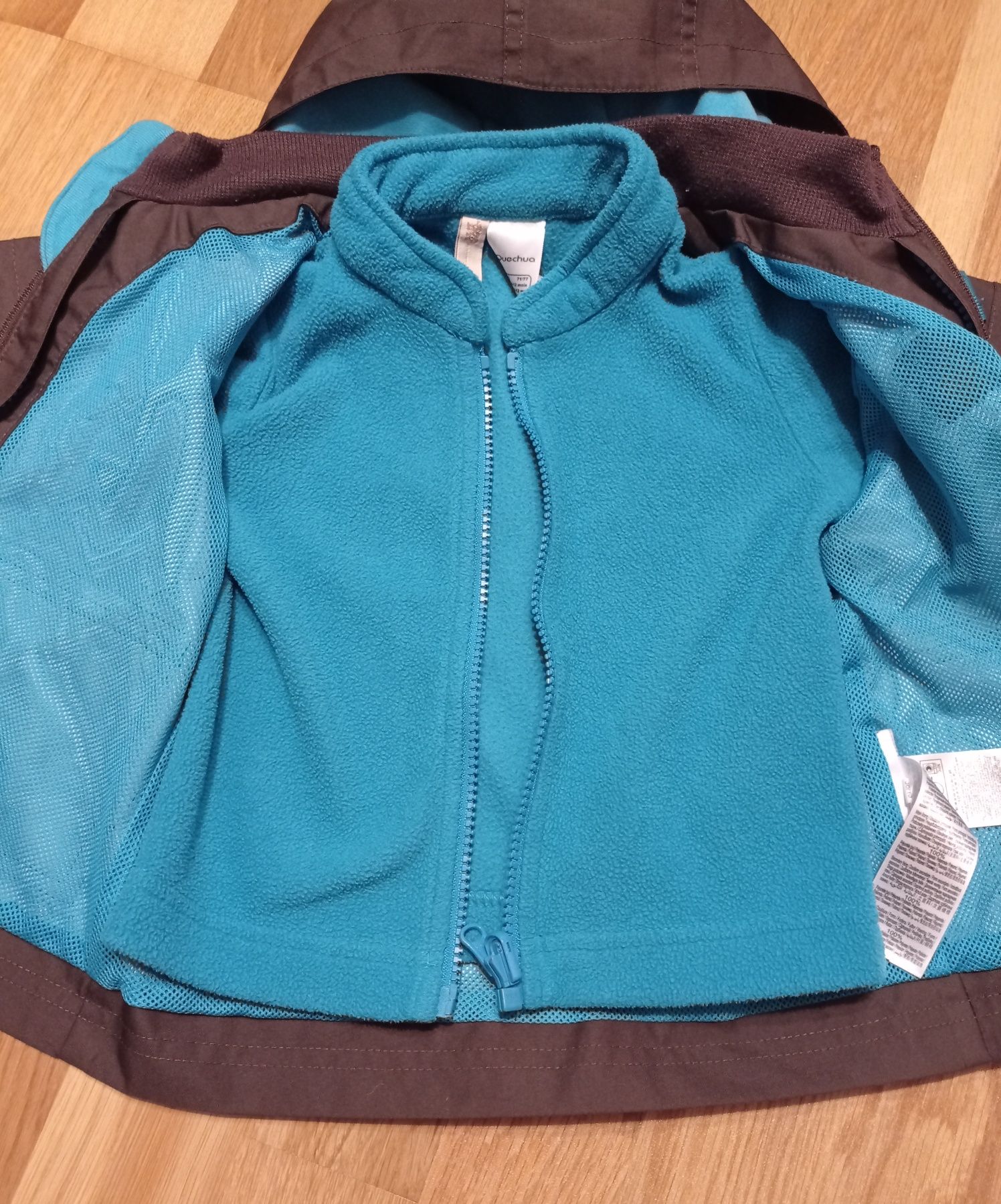 Decathlon Quechua Oxylane kurtka dziecięca 2w1, r. 71/77 (9-12 mies.)