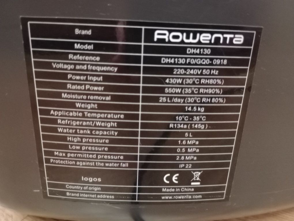 Desumidificador Rowenta Intense Dry Control DH4130F0