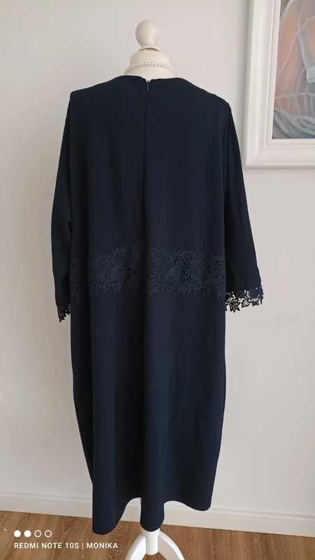 Granatowa sukienka ulla popken plus size