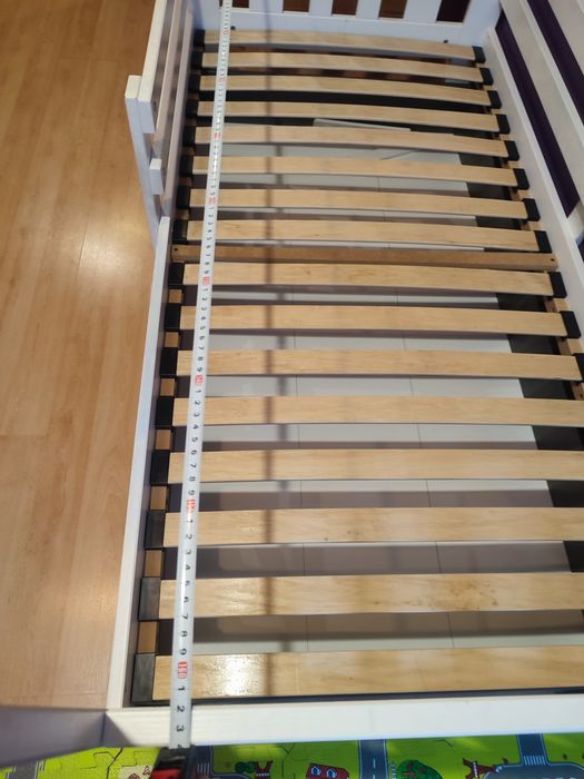 Łóżko domek biało szare