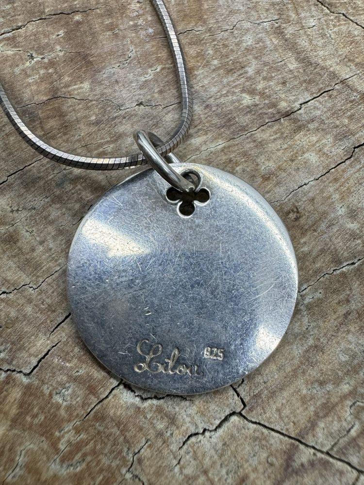 Piękny stary wisiorek z lancuszkiem srebro 925 9.2g