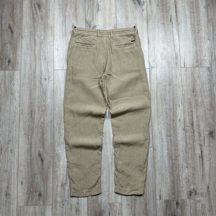 Штани лляні Hugo Boss Чіноси