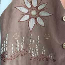 Colete senhora tipo camurça sintética