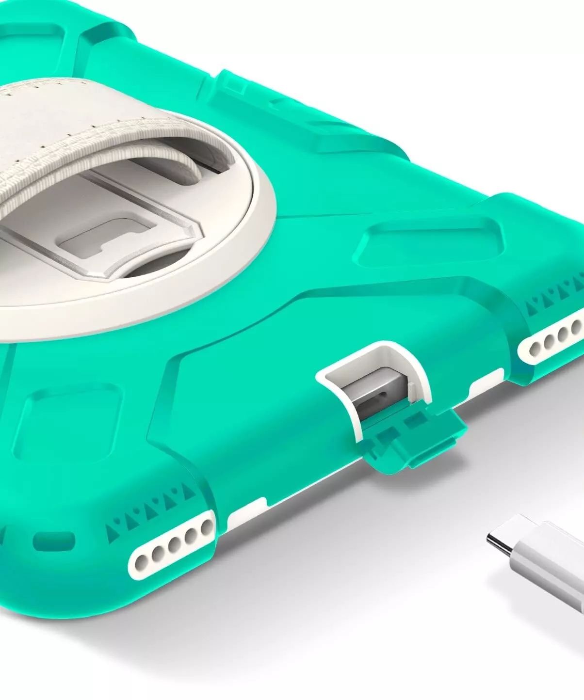 Etui do iPad Mini 6 8.3" z Podstawką i Paskiem na Ramię Miętowe