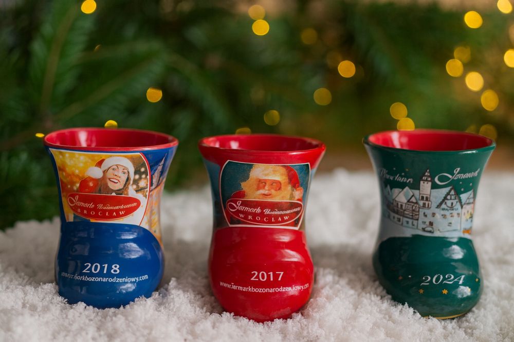 Kubki Jarmark świąteczny Wrocław 3 szt zestaw