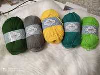 Пряжа нитки для вязания, 10  цветов, 180 м/100г, лавсан, красивые цвет