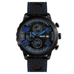 Zegarek męski efekt 3D przeszycia chronograf ciężki