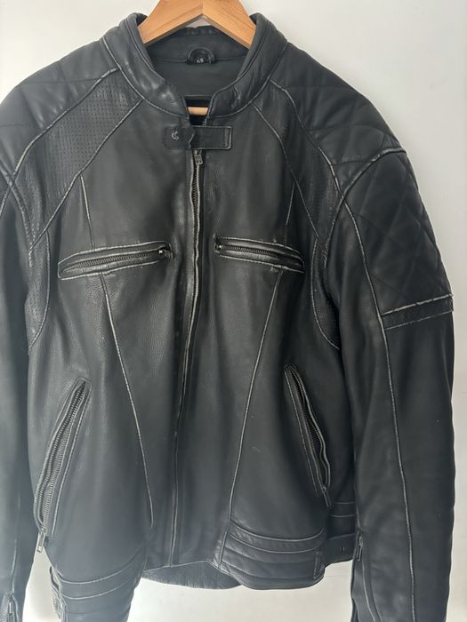 Kurtka motocyklowa skórzana skóra usztywniana