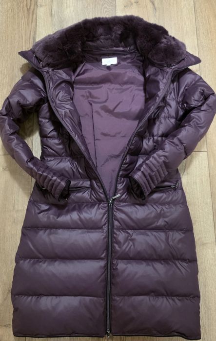 Płaszcz Taranko puchowy kolor śliwkowy